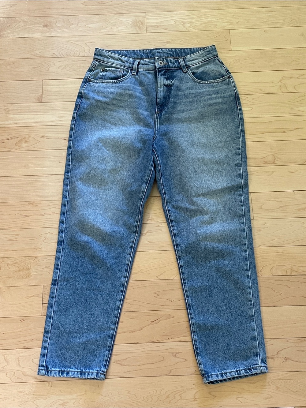 INC International Concepts Women's Mom Boyfriend Jeans Medium Blue Wash size 8